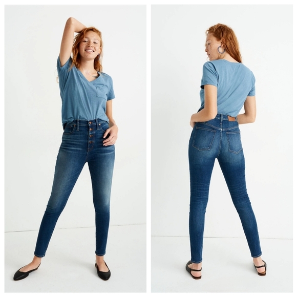 Madewell Denim - Madewell 11-Inch High Rise Skinny Jeans Ames Wash Size 27